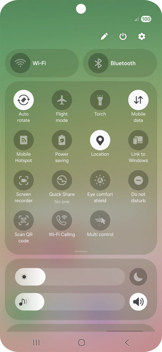 Press the settings icon. Press the settings icon.