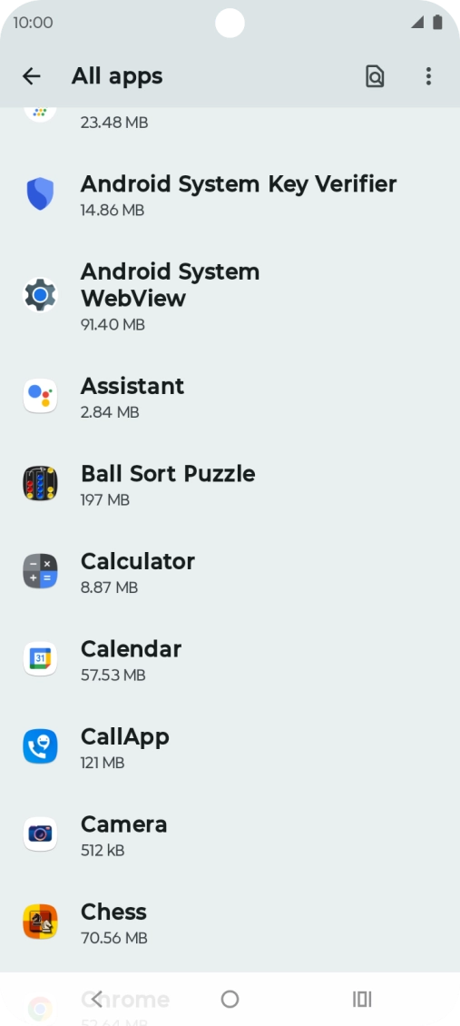 Press the required app. Press the required app.