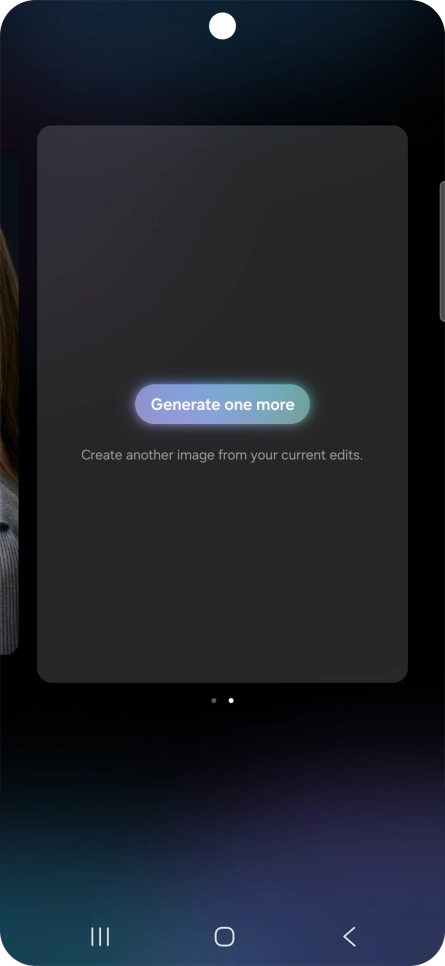 Press Generate one more to generate a new photo suggestion. Press Generate one more to generate a new photo suggestion.
