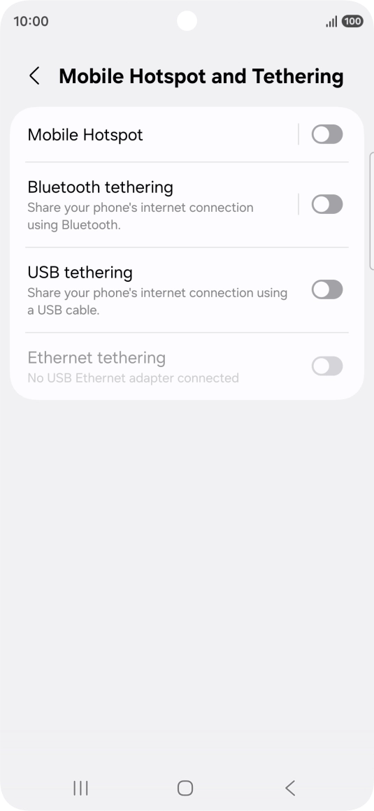 Press Mobile Hotspot. Press Mobile Hotspot.