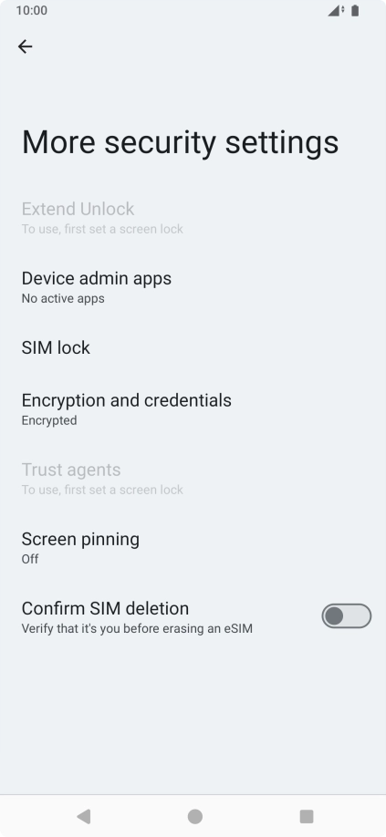 Press SIM lock. Press SIM lock.