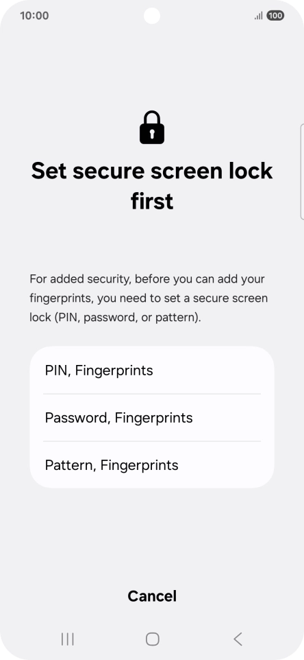 Press the required phone lock code and follow the instructions on the screen to create an additional phone lock code. Press the required phone lock code and follow the instructions on the screen to create an additional phone lock code.