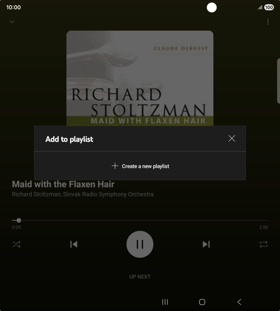 Press Create a new playlist. Press Create a new playlist.