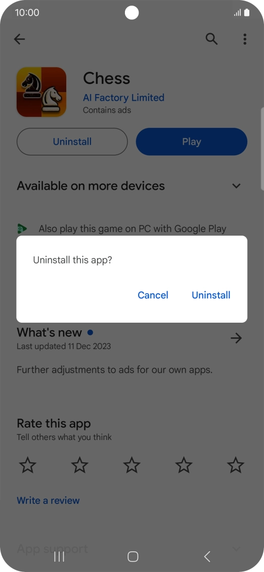 Press Uninstall. Press Uninstall.