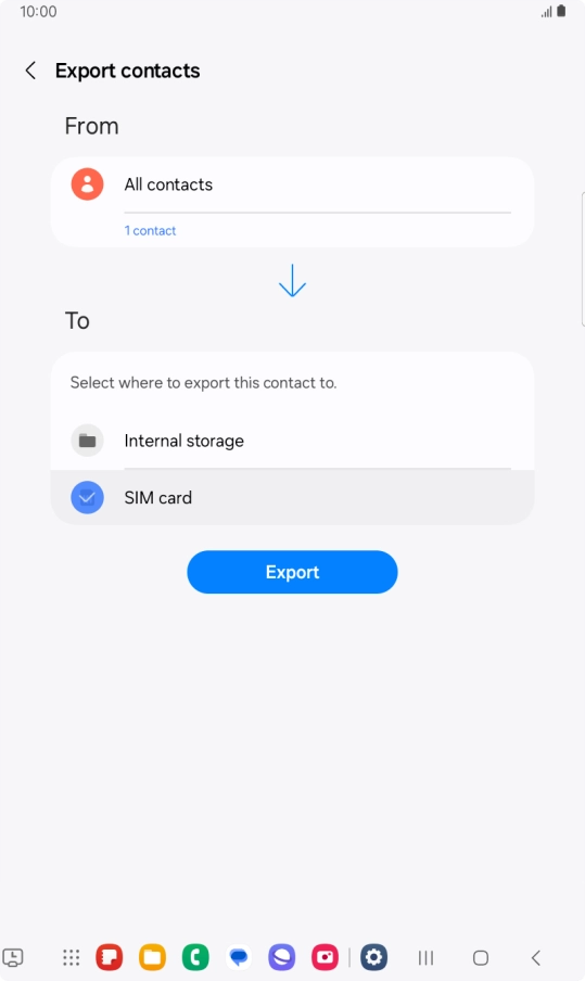Press Export. Press Export.