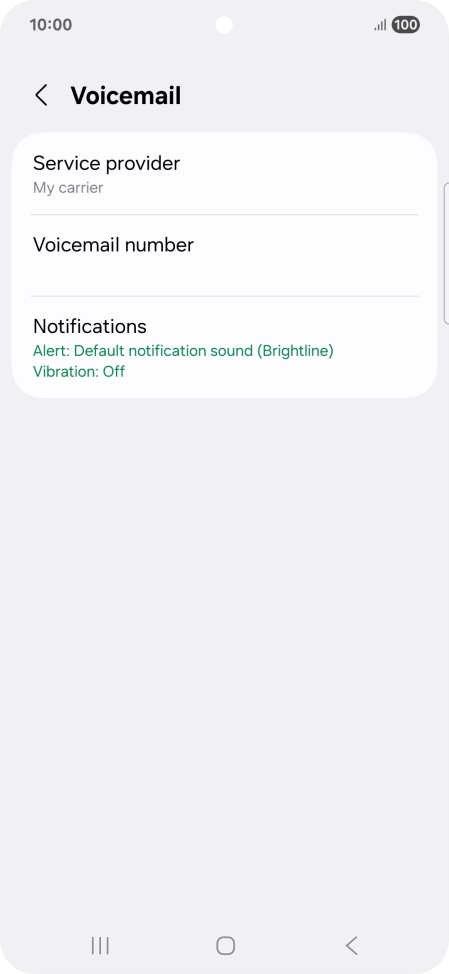 Press Voicemail number. Press Voicemail number.