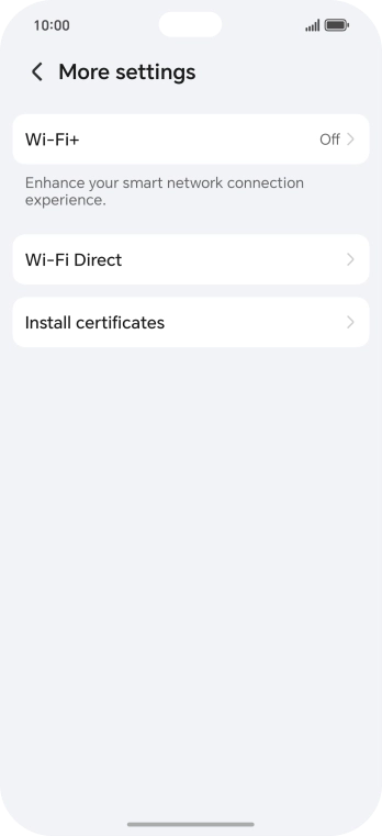 Press Wi-Fi+. Press Wi-Fi+.
