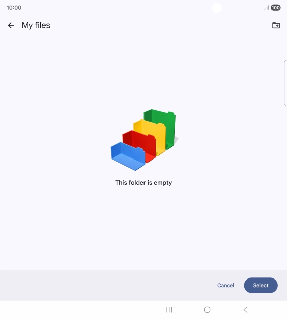 To create a new folder, press the new folder icon and follow the instructions on the screen to create a new folder. To create a new folder, press the new folder icon and follow the instructions on the screen to create a new folder.