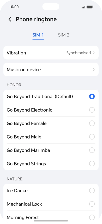 Press the required ring tones to hear them. Press the required ring tones to hear them.