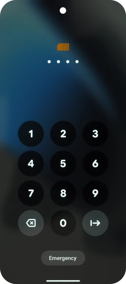 If you're asked to key in your PIN, do so and press arrow right. The default PIN is 1111. If you're asked to key in your PIN, do so and press arrow right. The default PIN is 1111.