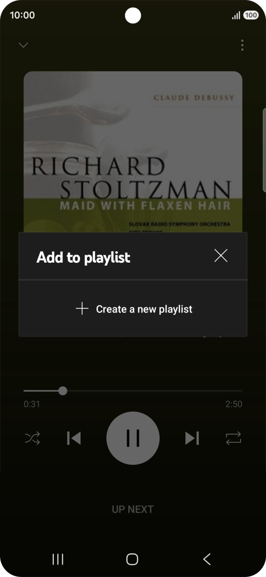 Press Create a new playlist. Press Create a new playlist.