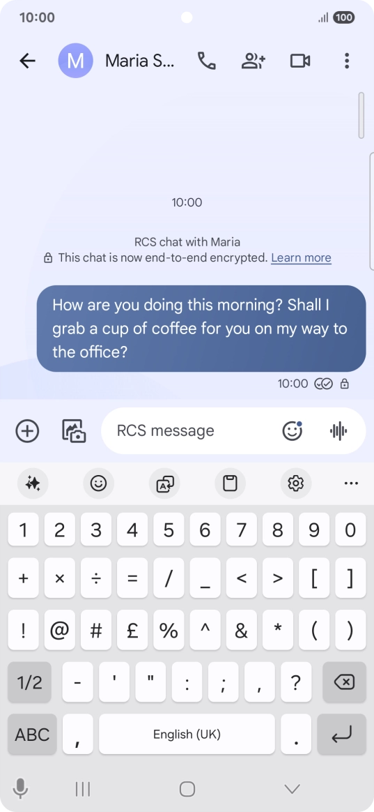 Start a conversation and press the AI icon. Start a conversation and press the AI icon.