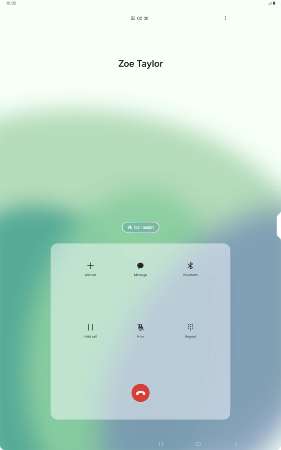 Press Call assist during a call. Press Call assist during a call.