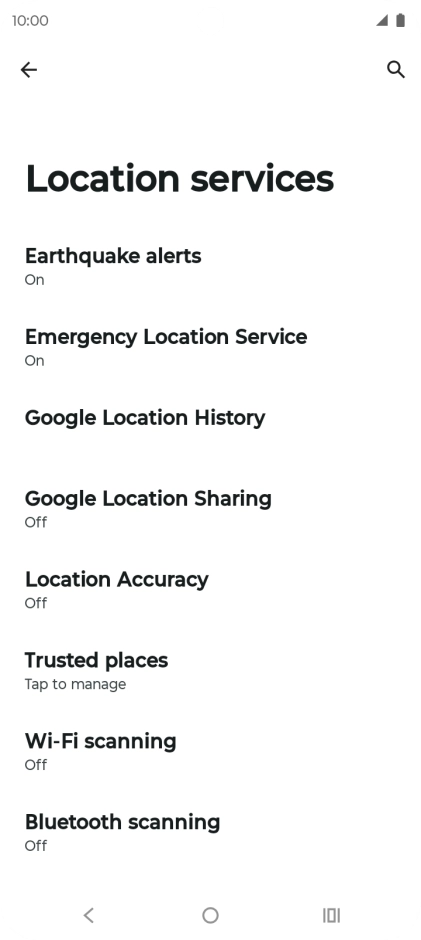 Press Location Accuracy. Press Location Accuracy.