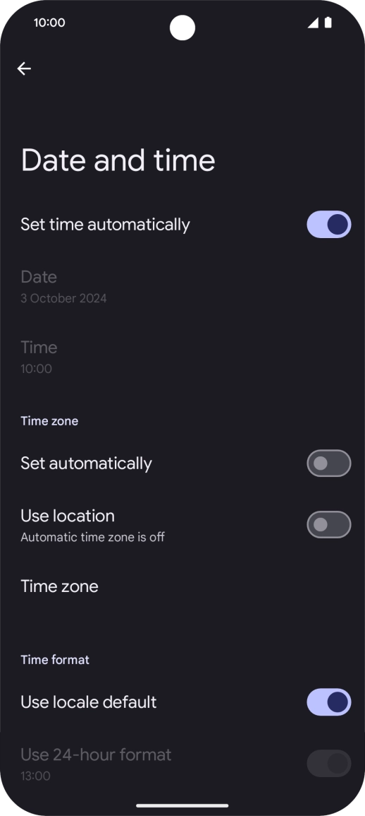 Press the indicator next to Press the indicator next to