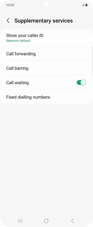 Press Fixed dialling numbers. Press Fixed dialling numbers.