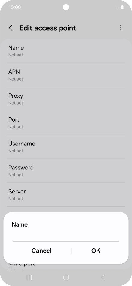 Key in EE MMS and press OK. Key in EE MMS and press OK.