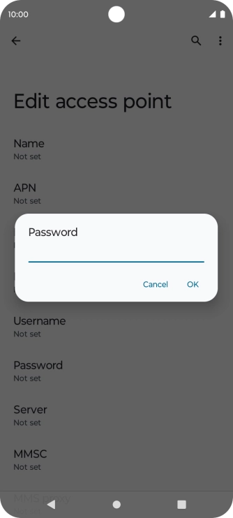 Key in secure and press OK. Key in secure and press OK.