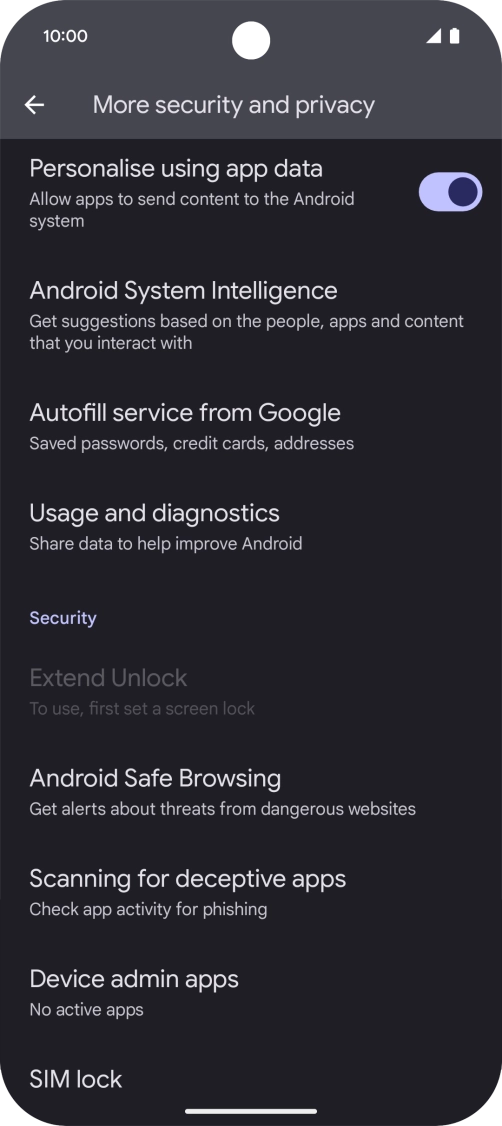Press SIM lock. Press SIM lock.