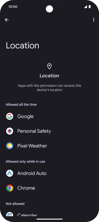 Press the required app. Press the required app.