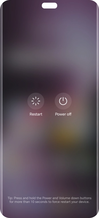 Press Power off. Press Power off.
