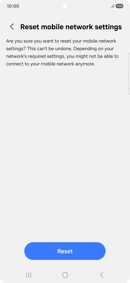 Press Reset. Press Reset.