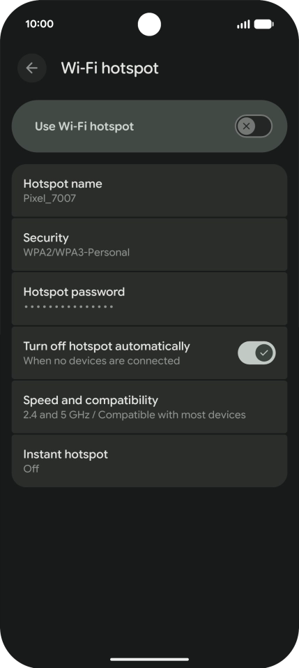Press Hotspot name. Press Hotspot name.