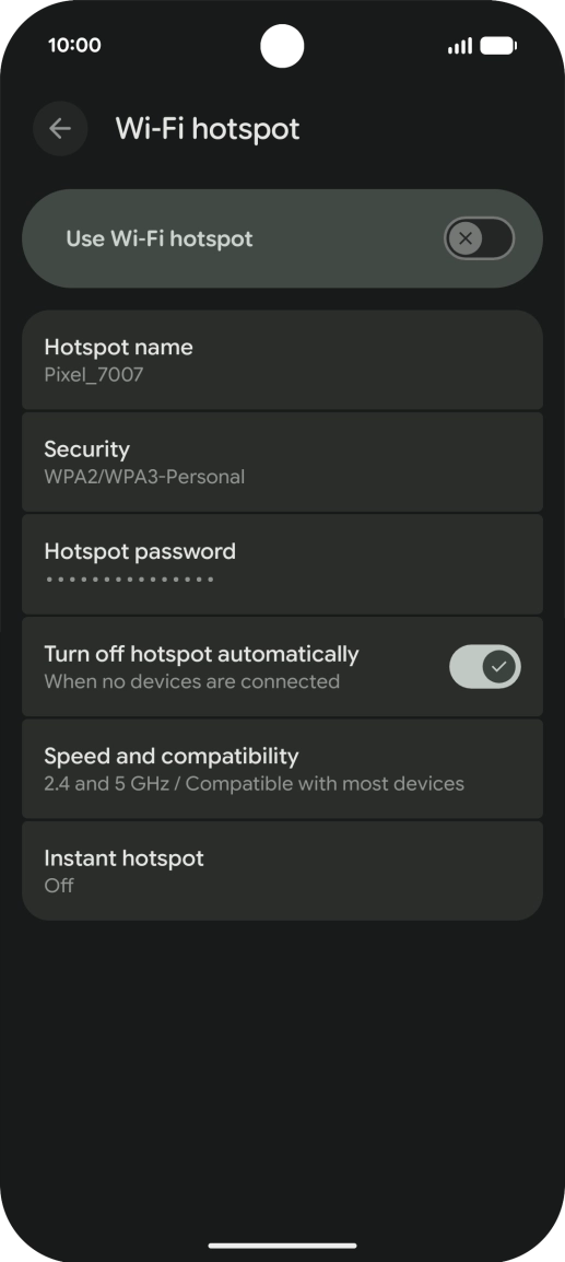 Press Hotspot name. Press Hotspot name.