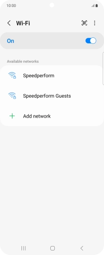 Press the required Wi-Fi network. Press the required Wi-Fi network.