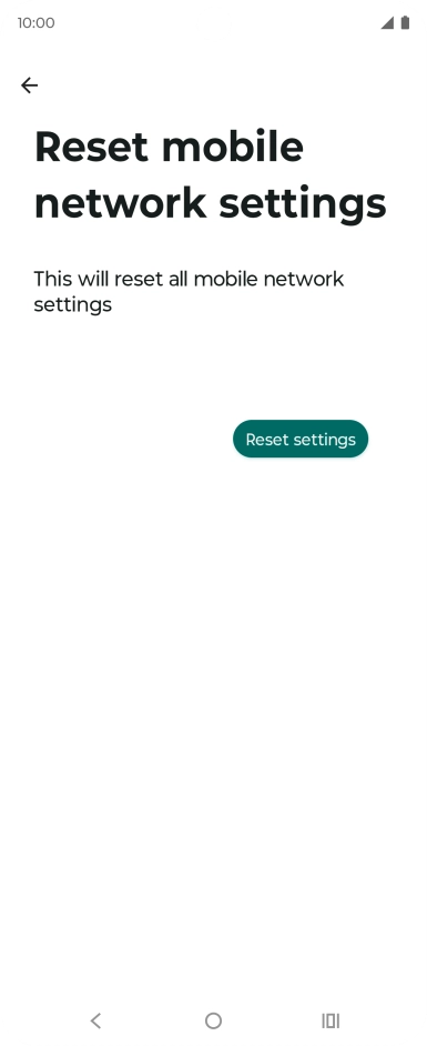 Press Reset settings. Press Reset settings.