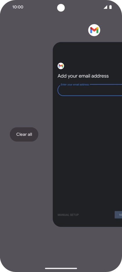 Press Clear all. Press Clear all.