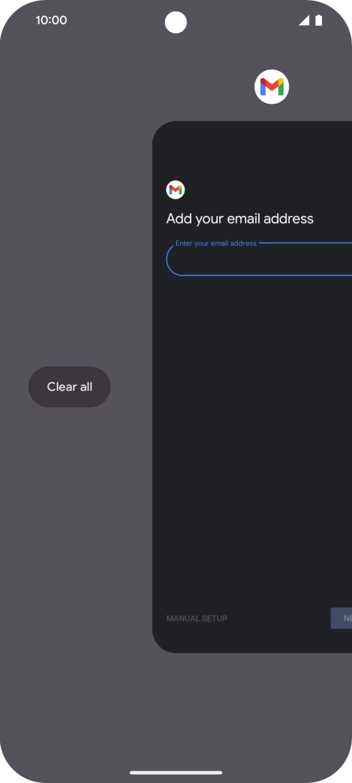 Press Clear all. Press Clear all.