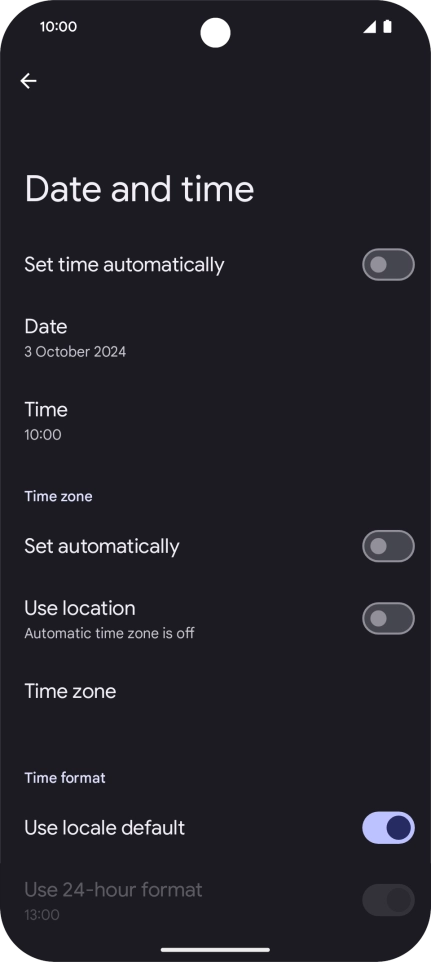 Press the indicator next to Press the indicator next to