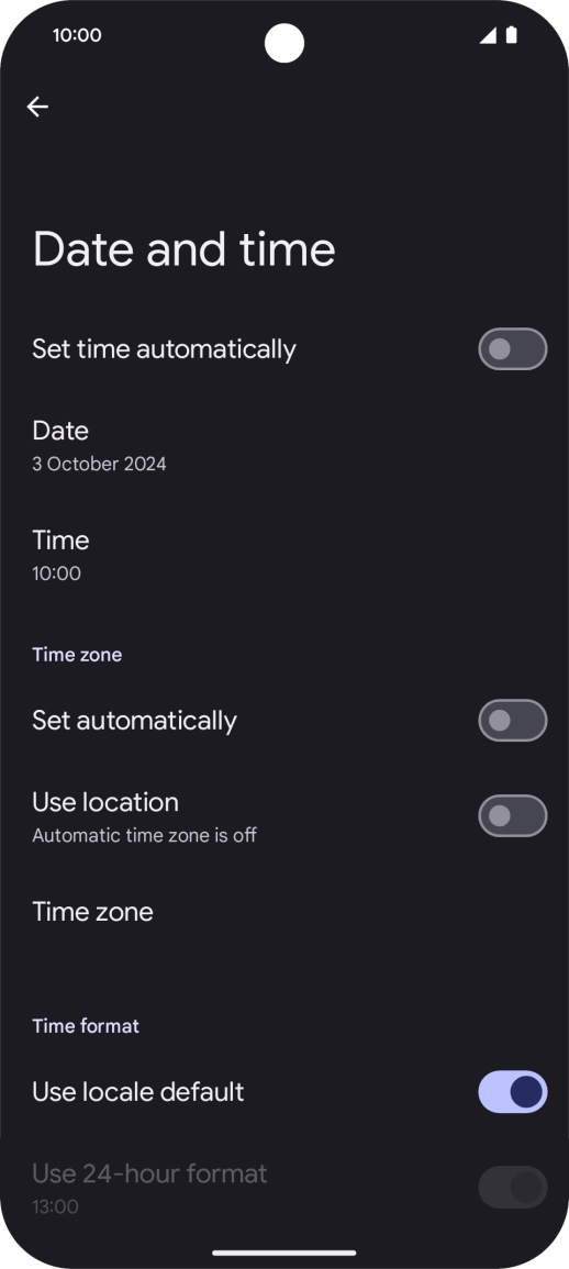 Press the indicator next to Press the indicator next to