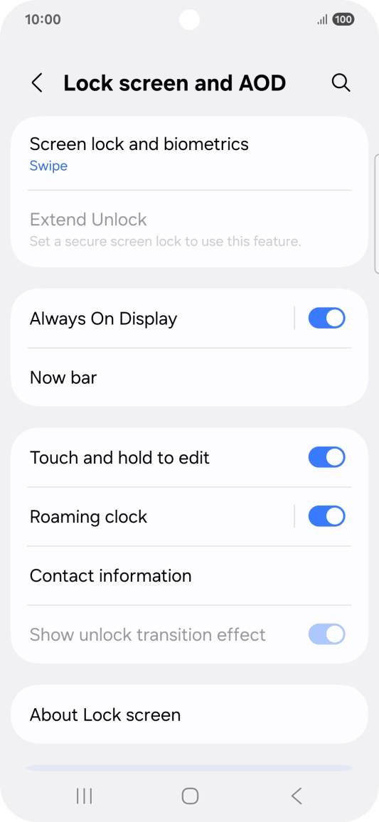 Press Screen lock and biometrics. Press Screen lock and biometrics.