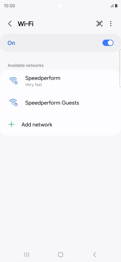 Press the required Wi-Fi network. Press the required Wi-Fi network.