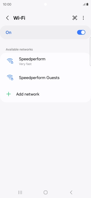 Press the required Wi-Fi network. Press the required Wi-Fi network.
