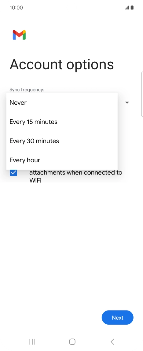Press the required setting. Press the required setting.