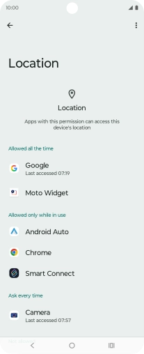 Press the required app. Press the required app.