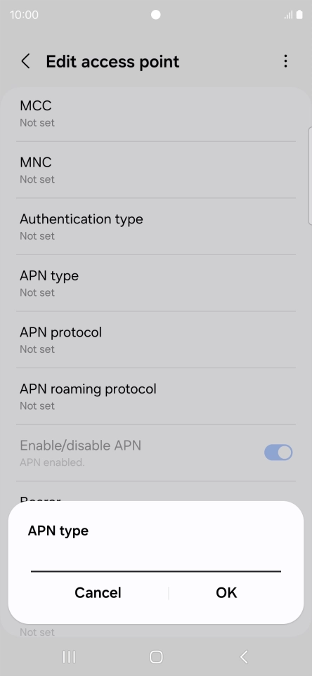 Key in mms and press OK. Key in mms and press OK.
