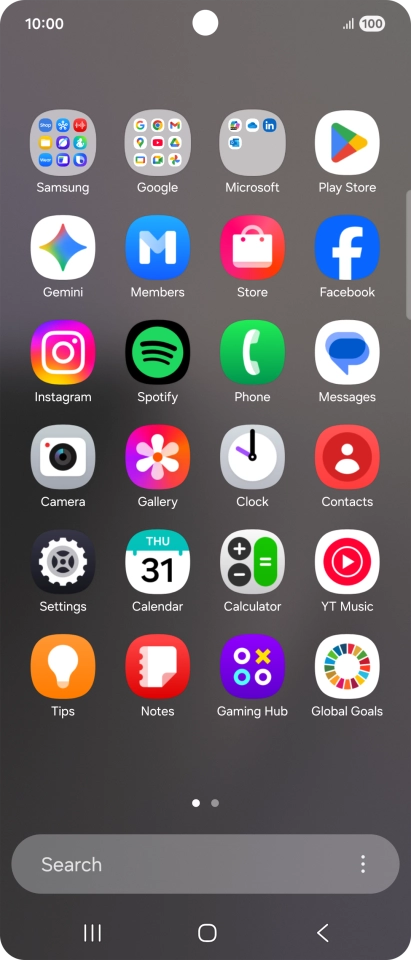 Press Gallery and go to the required folder. Press Gallery and go to the required folder.