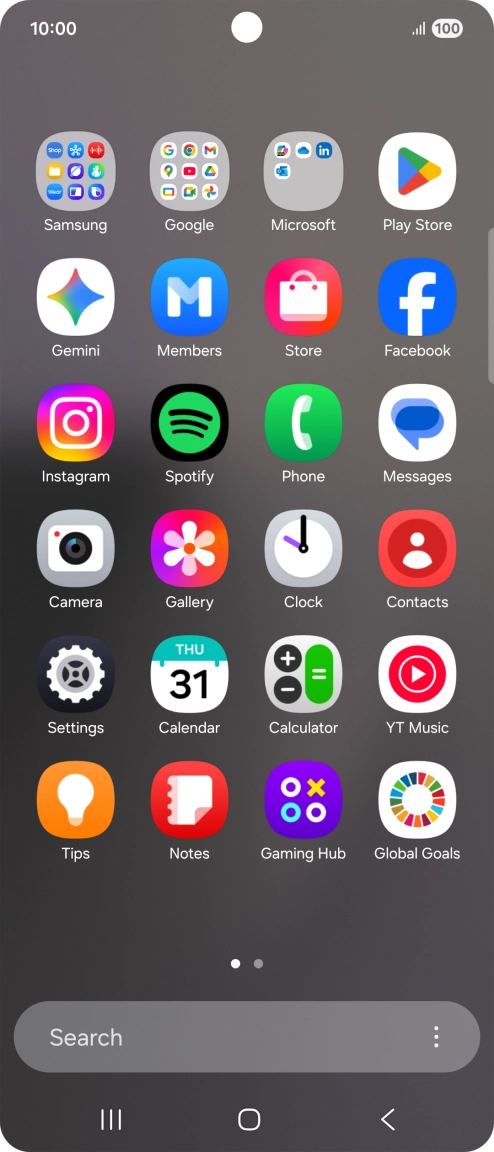 Press Gallery and go to the required folder. Press Gallery and go to the required folder.