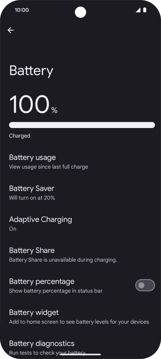 Press Battery Saver. Press Battery Saver.