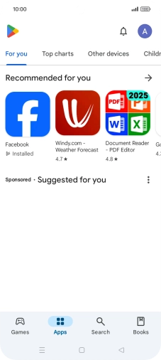 Press the profile icon. Press the profile icon.