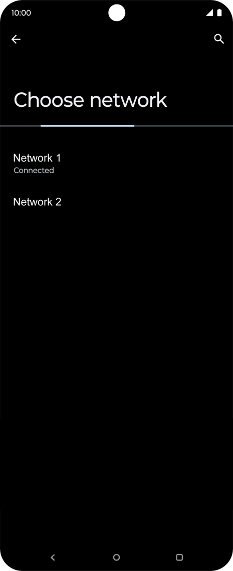 Press the required network. Press the required network.
