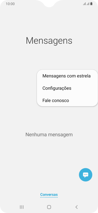 Pressione Configurações. Pressione Configurações.
