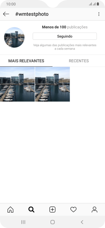 Pressione o ícone de novo post. Pressione o ícone de novo post.