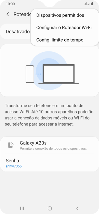 Pressione Configurar o Roteador Wi-Fi. Pressione Configurar o Roteador Wi-Fi.