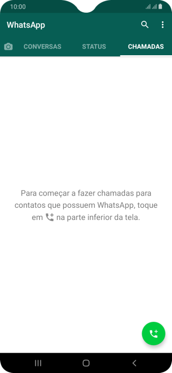 Pressione o ícone de chamada. Pressione o ícone de chamada.