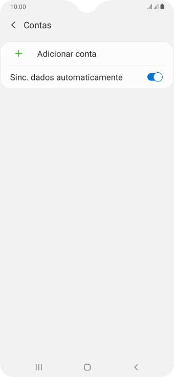 Pressione Adicionar conta. Pressione Adicionar conta.